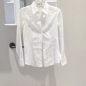 🤍 Etro white paisley textured blouse